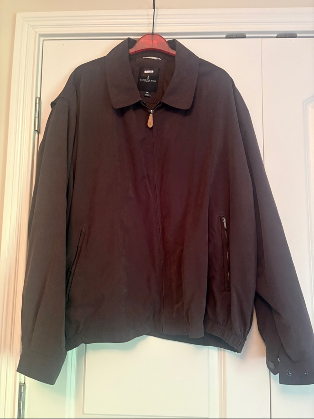 London Fog Men's Dark Brown Lightweight Zip Jacket he b